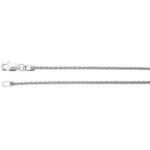 Sterling Silver 1.25mm Wheat 16" Chain