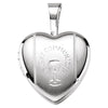 First Communion Heart Locket in Sterling Silver