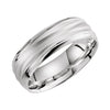 14k White Gold 7mm Grooved Comfort-Fit Wedding Band for Men, Size 10 14k White Gold 7mm Grooved Comfort-Fit Wedding Band for Men, Size 10
