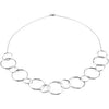 Sterling Silver Circle Link Fashion Necklace Sterling Silver Circle Link Fashion Necklace