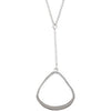 Sterling Silver 16-inch Necklace with Fashion Drop