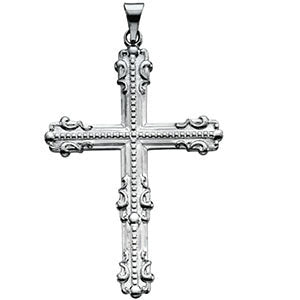 Sterling Silver 44x31.5mm Cross Pendant Sterling Silver 44x31.5mm Cross Pendant