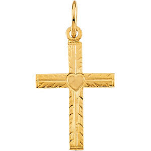 14k Yellow Gold 13x10mm Children's Cross Pendant 14k Yellow Gold 13x10mm Children's Cross Pendant