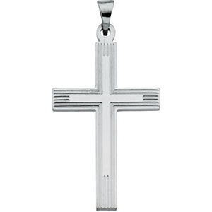 Sterling Silver 31.5x19mm Cross Pendant Sterling Silver 31.5x19mm Cross Pendant