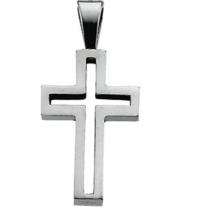 Sterling Silver 13.5x9.5mm Cross Pendant Sterling Silver 13.5x9.5mm Cross Pendant