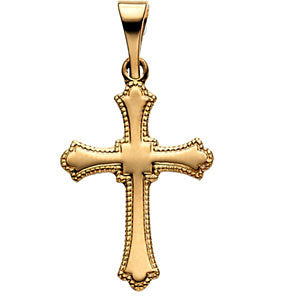 14k Yellow Gold 15x11mm Cross Pendant 14k Yellow Gold 15x11mm Cross Pendant