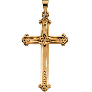 14k Yellow Gold 25x16mm Cross Pendant 14k Yellow Gold 25x16mm Cross Pendant