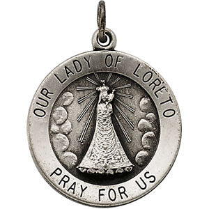 Sterling Silver 18.5 Our Lady of Loreto Medal Sterling Silver 18.5 Our Lady of Loreto Medal