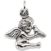 16.00x17.00 mm Angel with Holy Spirit Medal in 14K White Gold