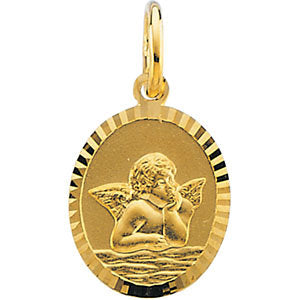14k Yellow Gold 11x9mm Angel Pendant 14k Yellow Gold 11x9mm Angel Pendant