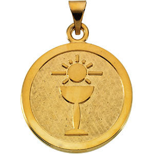 Sterling Silver 23mm Blessed Sacrament Pendant Medal Sterling Silver 23mm Blessed Sacrament Pendant Medal