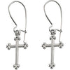 Pair of 14.00X09.00 mm Cross Dangle Earring in 14K Yellow Gold Pair of 14.00X09.00 mm Cross Dangle Earring in 14K Yellow Gold