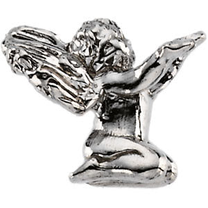 14k White Gold Cherub Lapel Pin 14k White Gold Cherub Lapel Pin