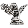10.00x12.00 mm Kneeling Angel Lapel Pin in 14K White Gold 10.00x12.00 mm Kneeling Angel Lapel Pin in 14K White Gold