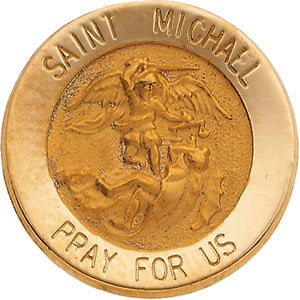 14k Yellow Gold St. Michael Lapel Pin 14k Yellow Gold St. Michael Lapel Pin