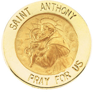 14k Yellow Gold St. Anthony Lapel Pin