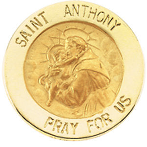 14k Yellow Gold St. Anthony Lapel Pin 14k Yellow Gold St. Anthony Lapel Pin