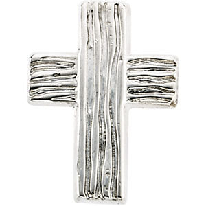 Sterling Silver 13x10mm The Rugged Cross® Lapel Pin Sterling Silver 13x10mm The Rugged Cross® Lapel Pin
