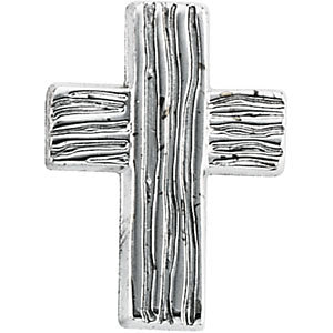 Sterling Silver 18x14.5mm The Rugged Cross® Lapel Pin Sterling Silver 18x14.5mm The Rugged Cross® Lapel Pin