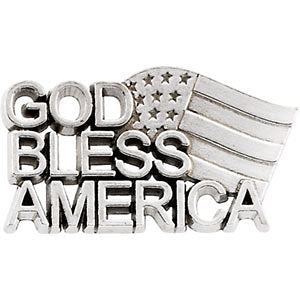 14k Yellow Gold God Bless America Lapel Pin 14k Yellow Gold God Bless America Lapel Pin