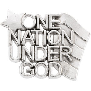 14k Yellow Gold One Nation Under God Lapel Pin 14k Yellow Gold One Nation Under God Lapel Pin