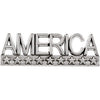 07.50x22.50 mm America Lapel Pin in 14K White Gold 07.50x22.50 mm America Lapel Pin in 14K White Gold