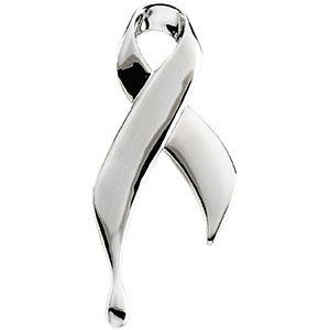 14k White Gold Ribbon of Tears™ Lapel Pin 14k White Gold Ribbon of Tears™ Lapel Pin