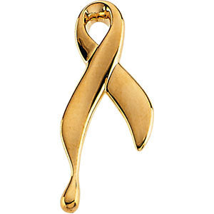 14k Yellow Gold Ribbon of Tears™ Lapel Pin 14k Yellow Gold Ribbon of Tears™ Lapel Pin