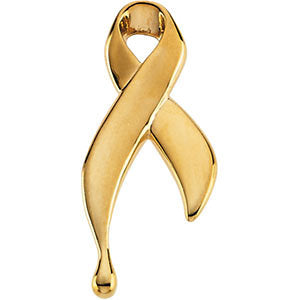 14k Yellow Gold Ribbon of Tears™ Lapel Pin 14k Yellow Gold Ribbon of Tears™ Lapel Pin