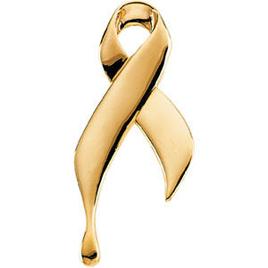 14k Yellow Gold Ribbon of Tears™ Lapel Pin