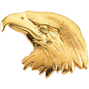 14k White Gold Crying Eagle Lapel Pin