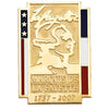 Marquis de La Fayette Commemorative Lapel Pin in 14k Yellow Gold