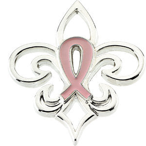 14k Yellow Gold Pink Pourri™ Breast Cancer Awareness Lapel Pin