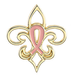 14k Yellow Gold Pink Pourri™ Breast Cancer Awareness Lapel Pin