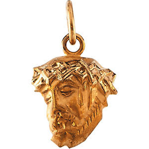 14k Yellow Gold 13x10mm Face of Jesus Pendant 14k Yellow Gold 13x10mm Face of Jesus Pendant