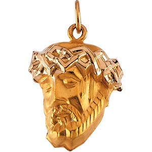 14k Yellow Gold 19x14.5mm Face of Jesus Pendant 14k Yellow Gold 19x14.5mm Face of Jesus Pendant