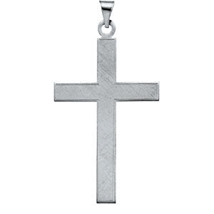 14k White Gold 39x25mm Cross Pendant 14k White Gold 39x25mm Cross Pendant