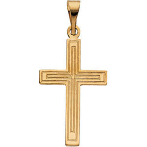14k Yellow Gold 18x12mm Cross Pendant 14k Yellow Gold 18x12mm Cross Pendant