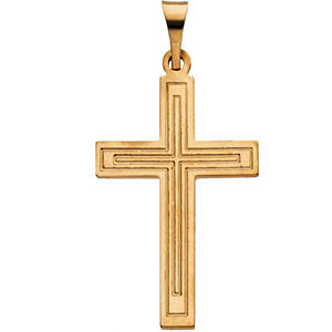 14k Yellow Gold 22x14mm Cross Pendant 14k Yellow Gold 22x14mm Cross Pendant