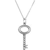 The Key of Love for a Son Pendant with Chain in Sterling Silver