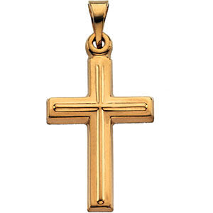 14k Yellow Gold 17x12mm Cross Pendant 14k Yellow Gold 17x12mm Cross Pendant