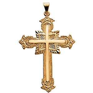 14k Yellow Gold 43x31mm Cross Pendant 14k Yellow Gold 43x31mm Cross Pendant