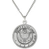 Sterling Silver 18mm Reversible St. Christopher/U.S. Army Medal Sterling Silver 18mm Reversible St. Christopher/U.S. Army Medal