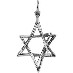 Sterling Silver 20.75x15.25mm Star of David Pendant Sterling Silver 20.75x15.25mm Star of David Pendant