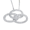 Move The Clouds for Me Pendant with Cubic Zirconia and Sterling Silver Chain