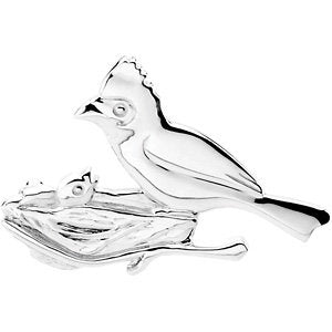 Sterling Silver The Caring Cardinal Brooch