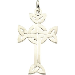 Sterling Silver 31.25x20mm Celtic Design Cross Pendant Sterling Silver 31.25x20mm Celtic Design Cross Pendant