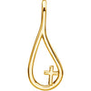 The Tears of Christ Galilee With Cross in 14K Yellow Gold