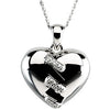 Broken Heart Pendant and Chain in Sterling Silver