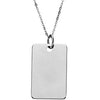Sterling Silver Blessed is the Nation Star Dog tag Necklace
